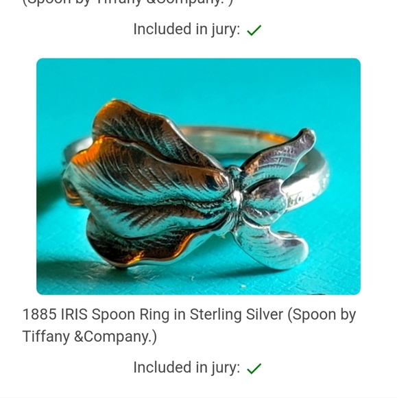 1885 Tiffany & Company IRIS Spoon Ring in Sterling Silver #8 - Picture 2 of 11